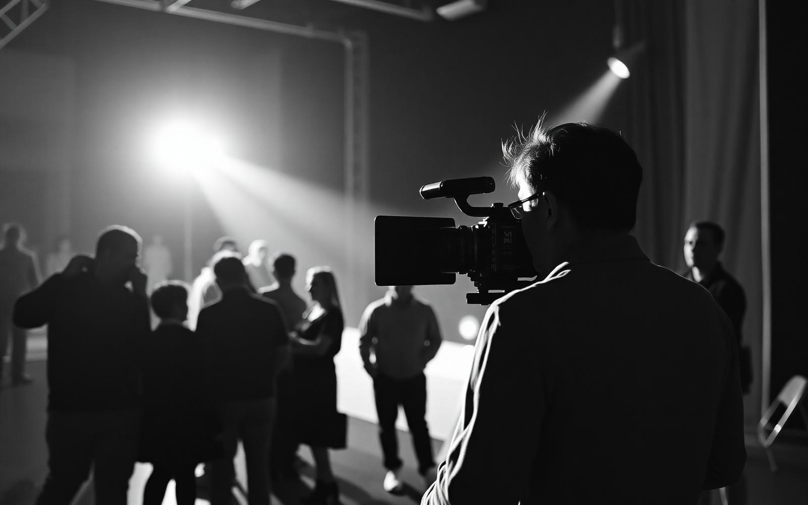 Posted crew on set in Los Angeles